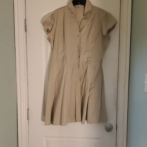 Elegant Beige Women's Mini Dress